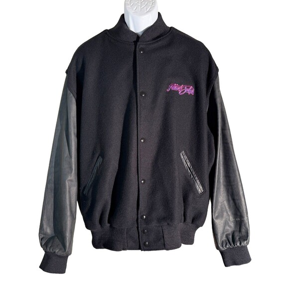 Pete & Jakes Bare Bones Hot Rod Parts Men's Jacket Leather Sleeves XXL Hollaway - Picture 2 of 7